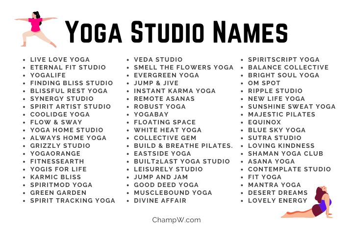 Yoga Studio Names Spiritually Conquer Mind And Body Now